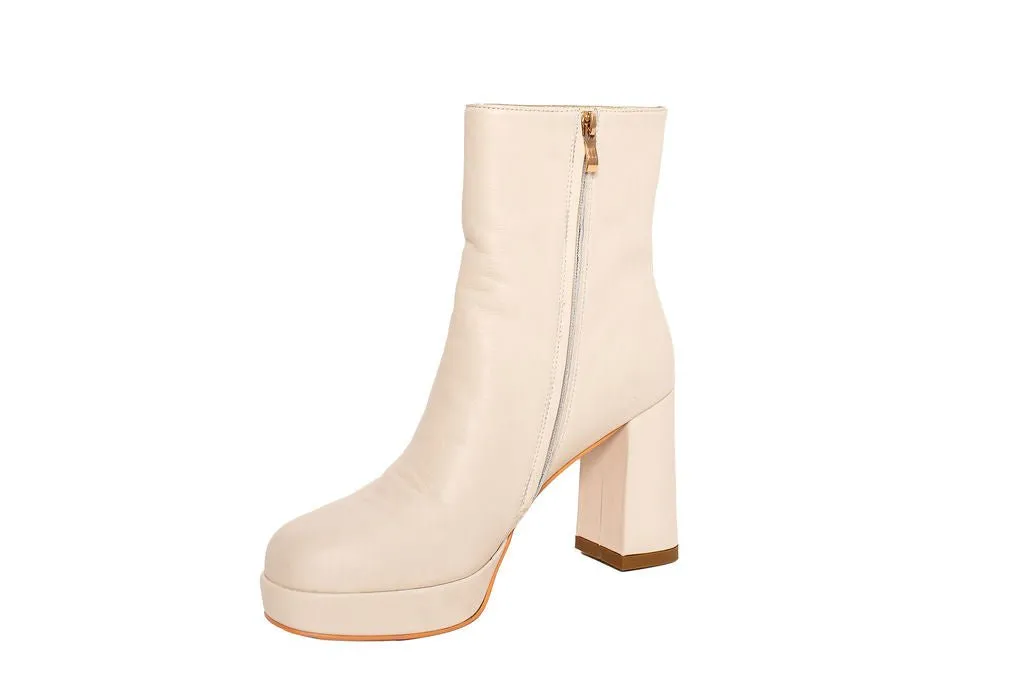 Bex Platform Boot Cream