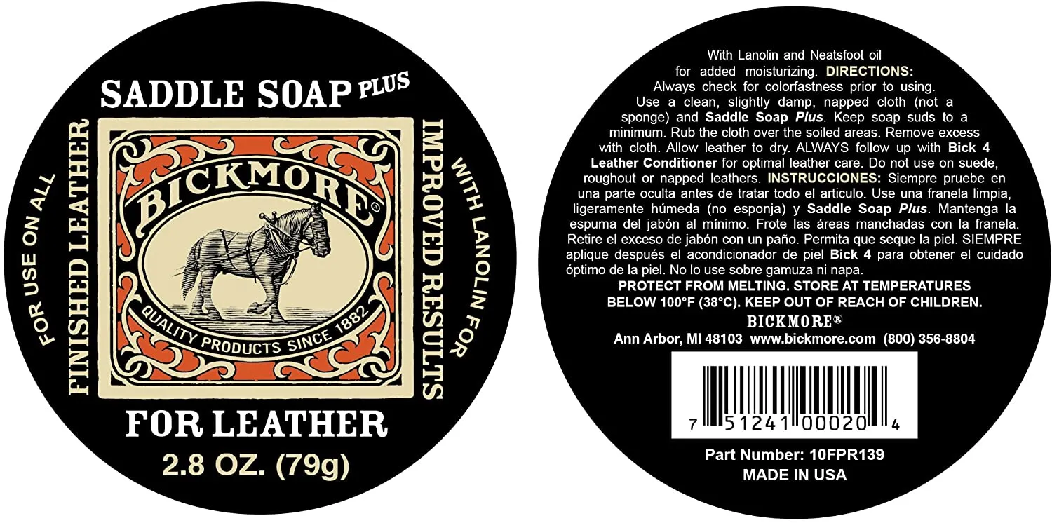 Bickmore | Saddle Soap Plus | Leather Cleaner & Conditioner with Lanolin