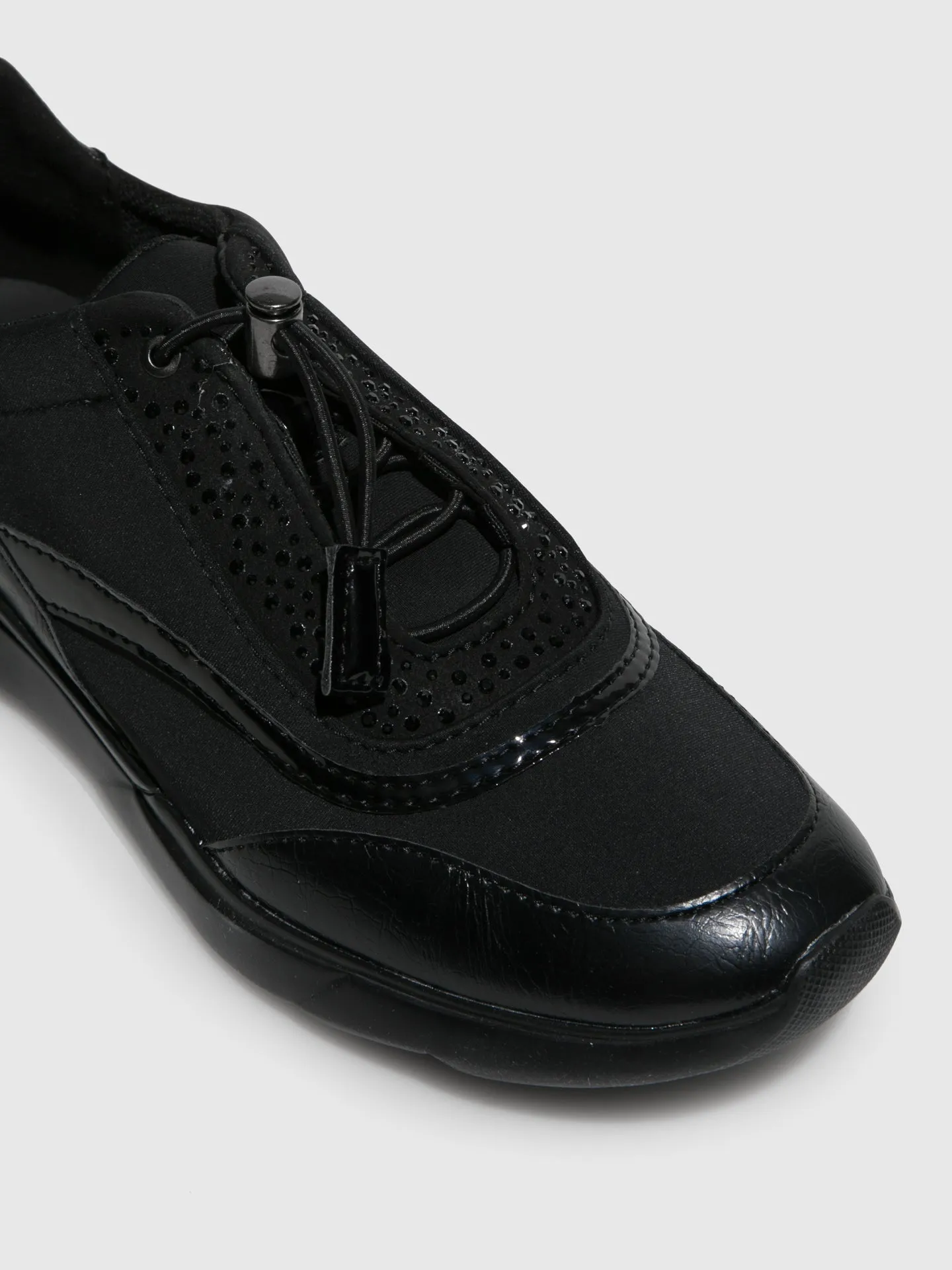 Black Elasticated Trainers