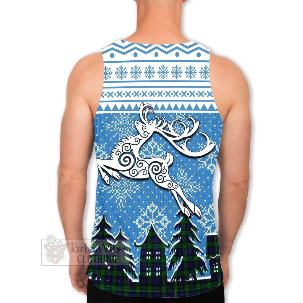 Black Watch Clan Christmas Men's Tank Top Celtic Reindeer Style