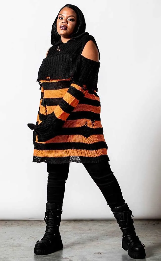 Bootiful Hooded Knit Sweater [Plus-Size]