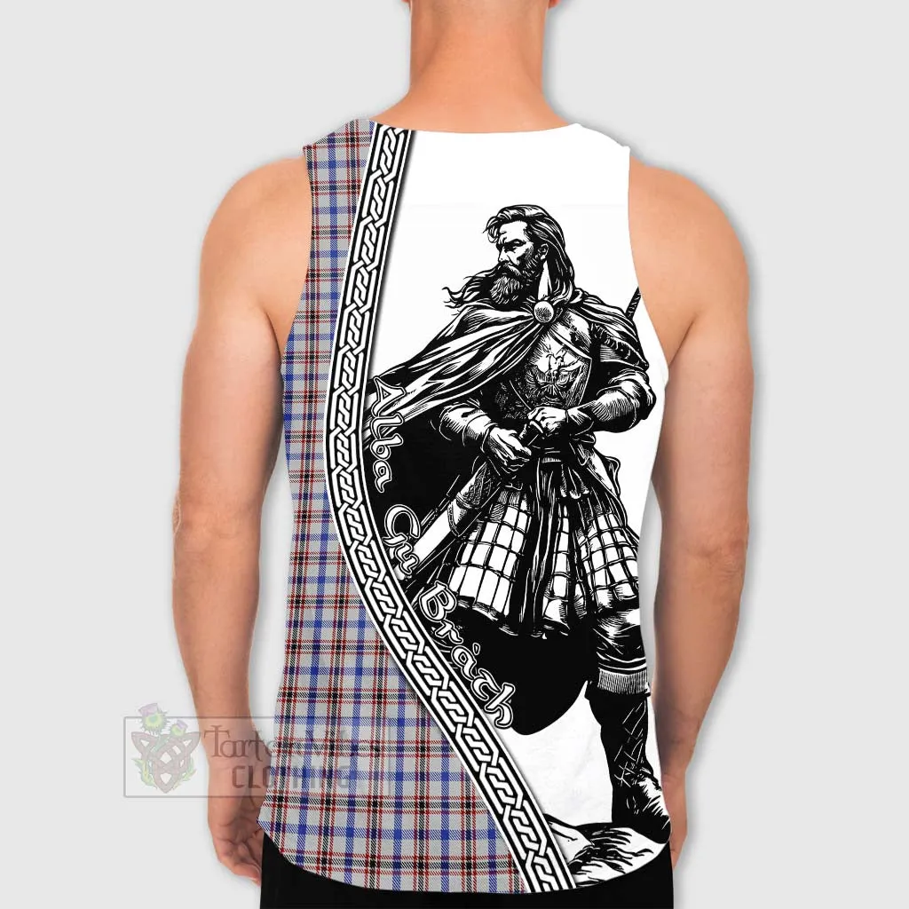 Boswell Tartan Clan Crest Men's Tank Top with Highlander Warrior Celtic Style