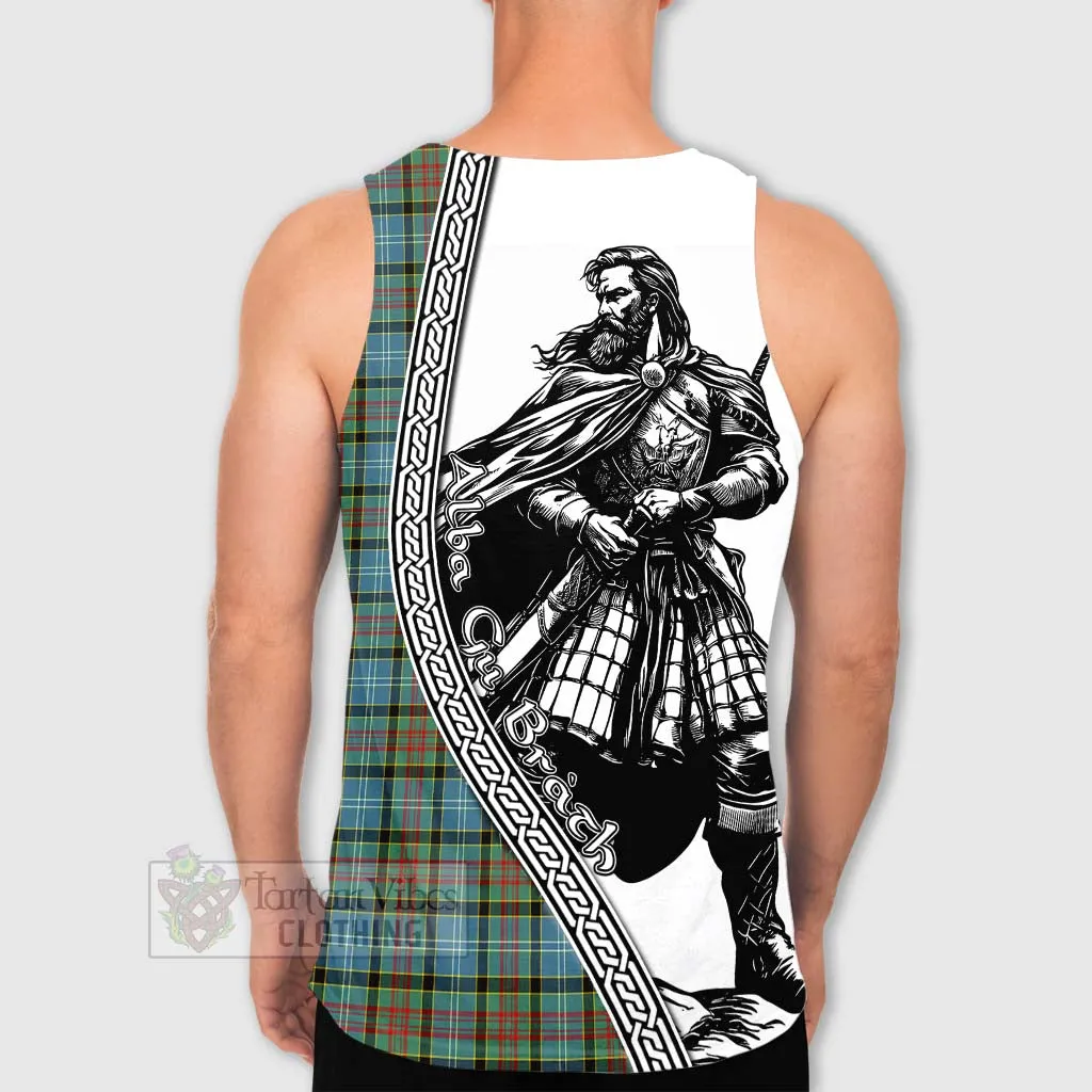 Brisbane Tartan Clan Crest Men's Tank Top with Highlander Warrior Celtic Style