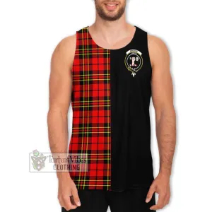 Brodie Modern Tartan Men's Tank Top with Family Crest and Half Of Me Style