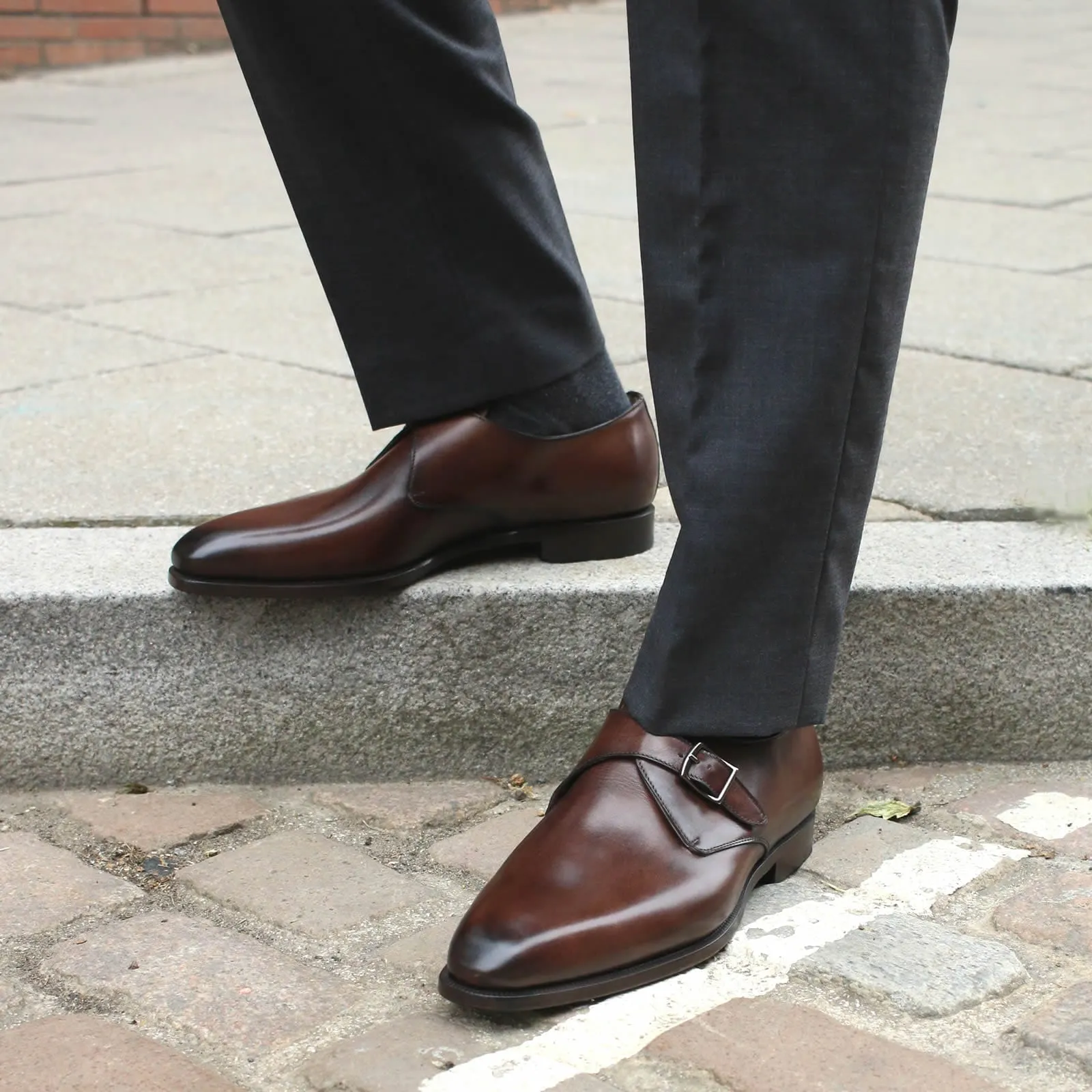 Brooklyn Single Monk Strap Brown