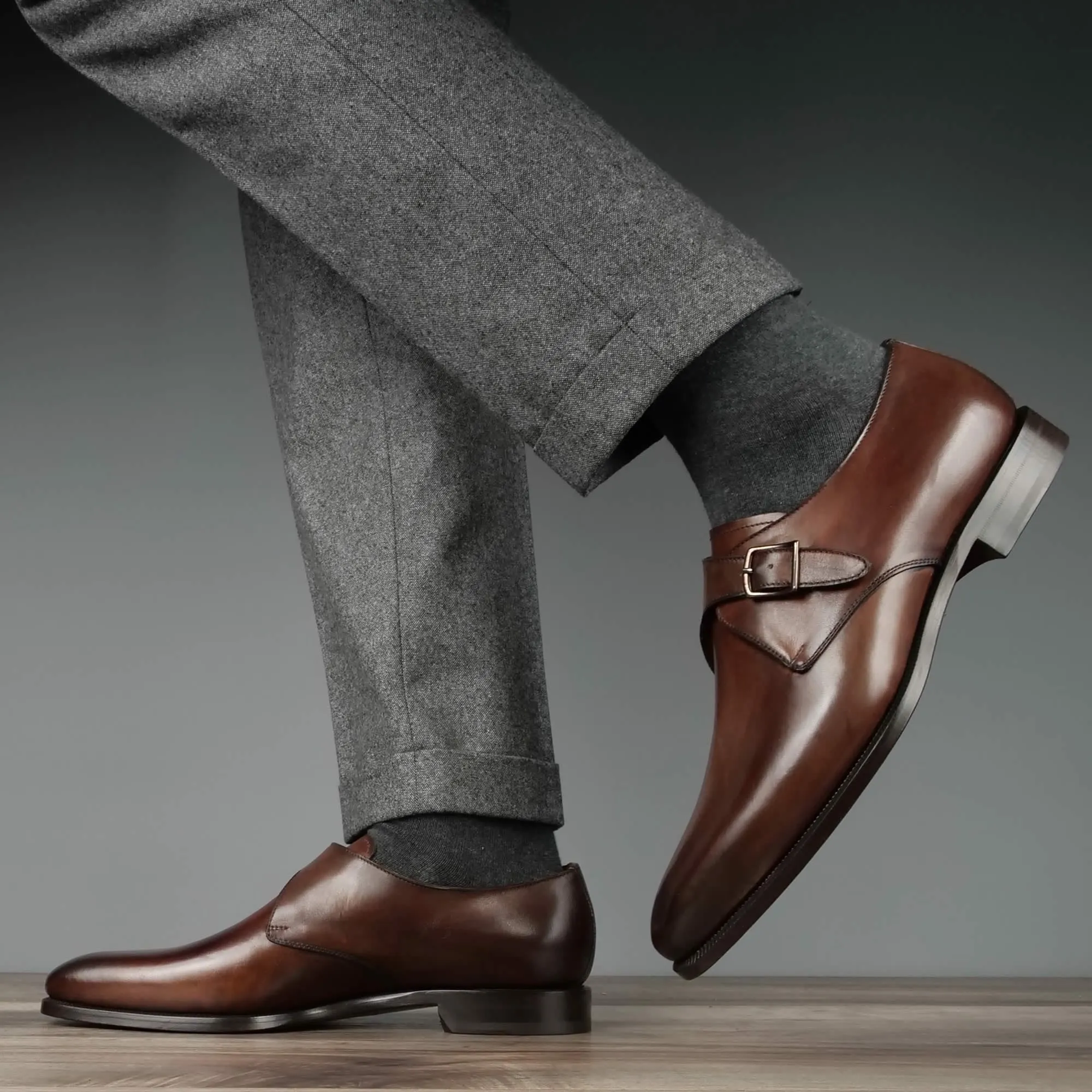 Brooklyn Single Monk Strap Brown