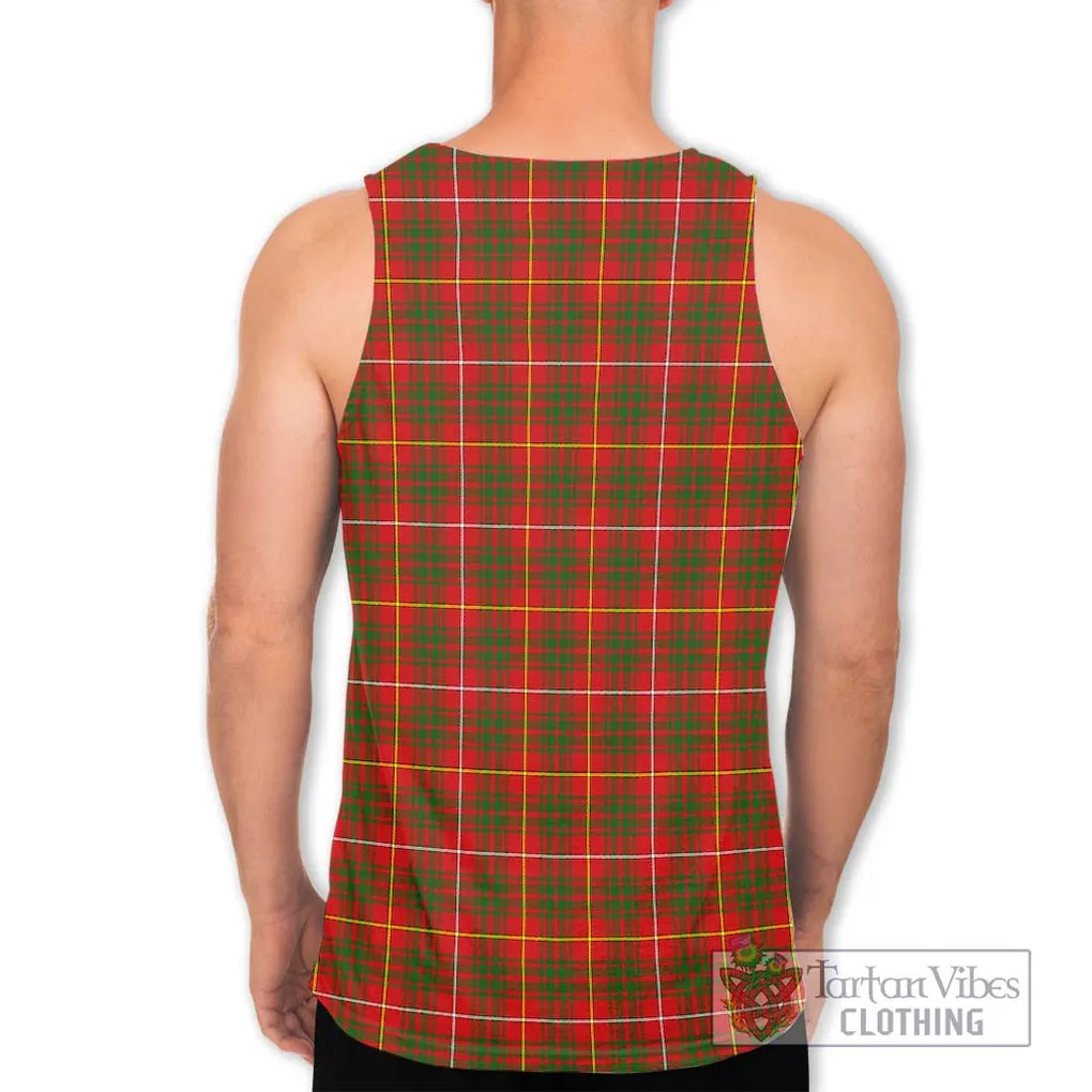 Bruce Modern Tartan Men's Tank Top with Family Crest DNA In Me Style