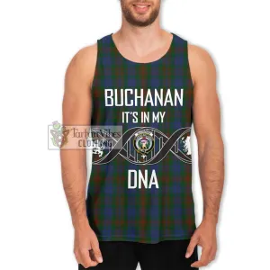 Buchanan Hunting Tartan Men's Tank Top with Family Crest DNA In Me Style