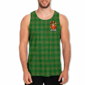 Burnett Irish Clan Tartan Men's Tank Top with Coat of Arms