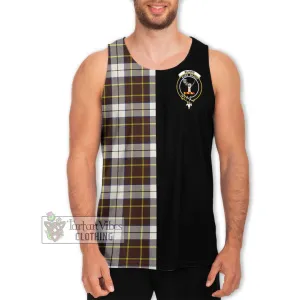 Burns Battalion Weathered Tartan Men's Tank Top with Family Crest and Half Of Me Style