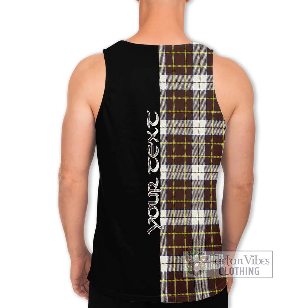 Burns Battalion Weathered Tartan Men's Tank Top with Family Crest and Half Of Me Style