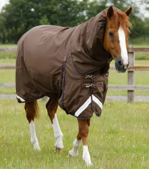 Buster 400g Turnout Rug with Snug-Fit Neck Cover Brown