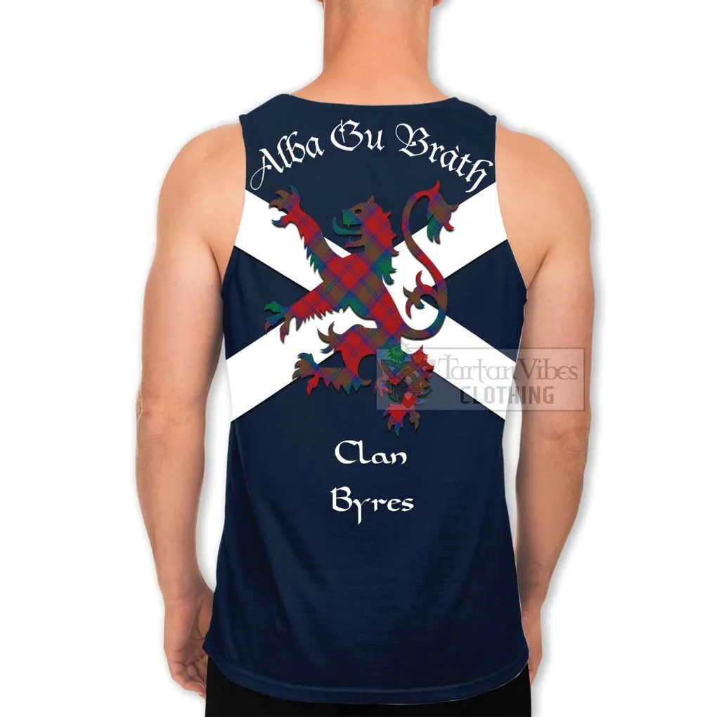 Byres (Byses) Tartan Lion Rampant Men's Tank Top  Proudly Display Your Heritage with Alba Gu Brath and Clan Name