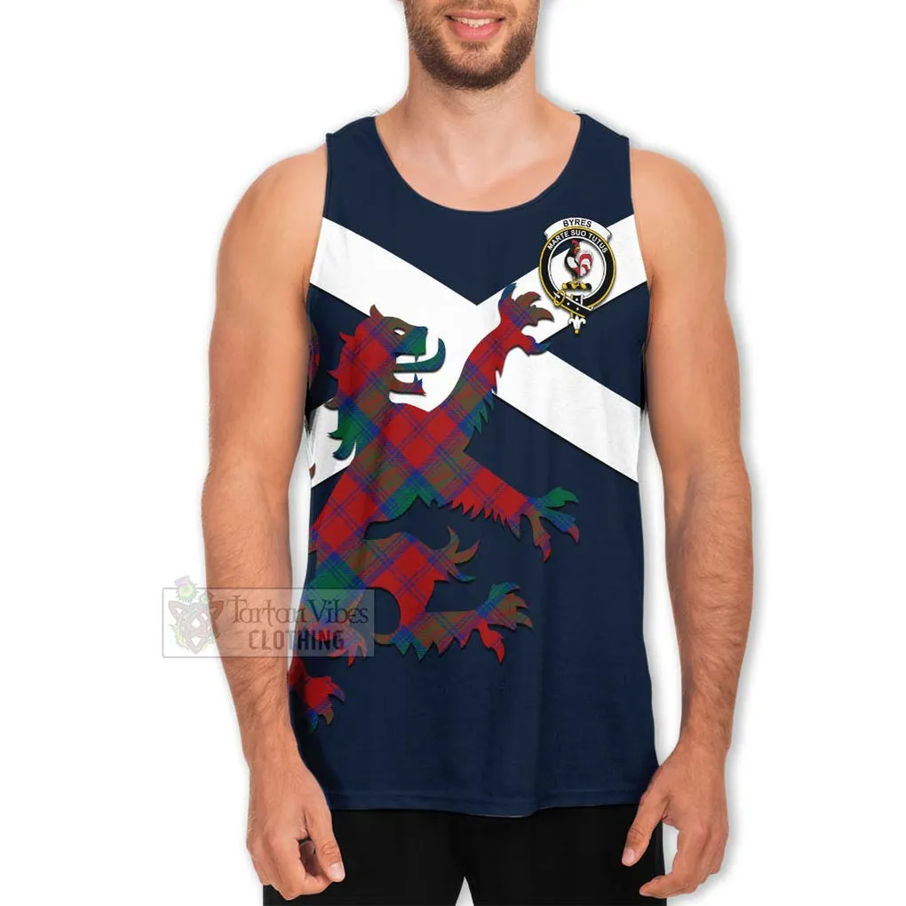 Byres (Byses) Tartan Lion Rampant Men's Tank Top  Proudly Display Your Heritage with Alba Gu Brath and Clan Name