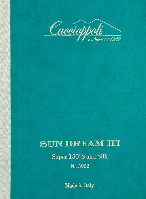 Caccioppoli Sun Dream Kizzu Blue Wool Silk Suit