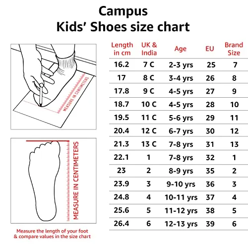 Campus Kids 3K-953 BLK-RED Outdoor Sandals -2 UK/India