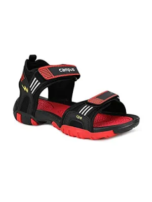 Campus Kids 3K-953 BLK-RED Outdoor Sandals -2 UK/India