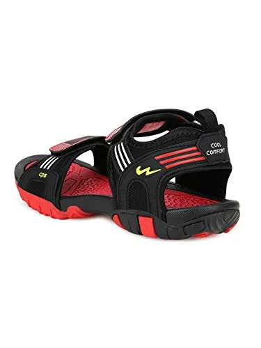 Campus Kids 3K-953 BLK-RED Outdoor Sandals -2 UK/India