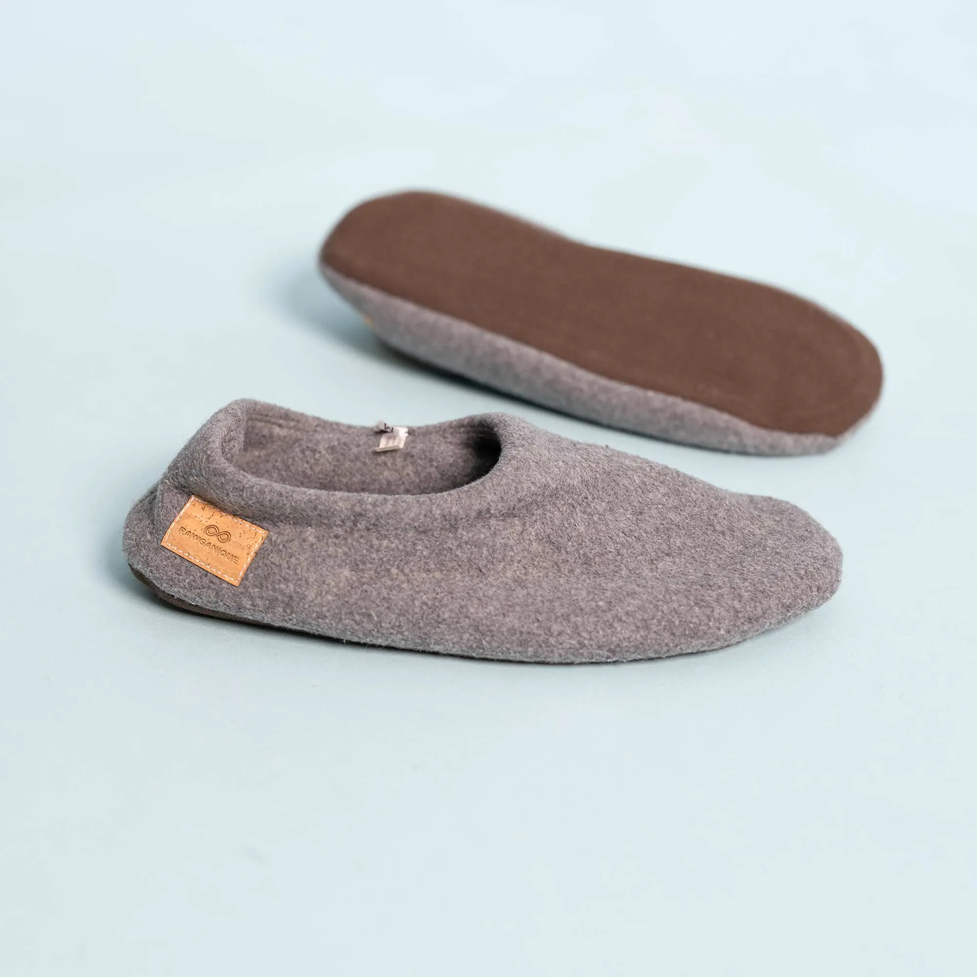 CASTLEHILL 100% Organic Cotton Fleece House Shoes Slippers (Elastic-Free, Plastic-Free)