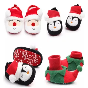 Christmas Warm Shoes Kids Toddler First Walkers Winter Baby Boys Girls Shoes Xmas Cosplay Cute Cartoon Kids Animal Shoes