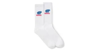 CLASSIC LOGO SOCK - BRIGHT WHITE / HIGH TIDE