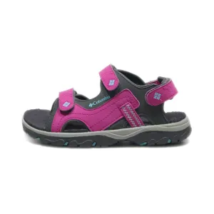 Columbia Castlerock Supreme Flat Sandals Leather Pink Colour For Kids