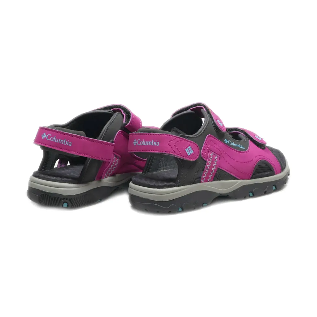 Columbia Castlerock Supreme Flat Sandals Leather Pink Colour For Kids