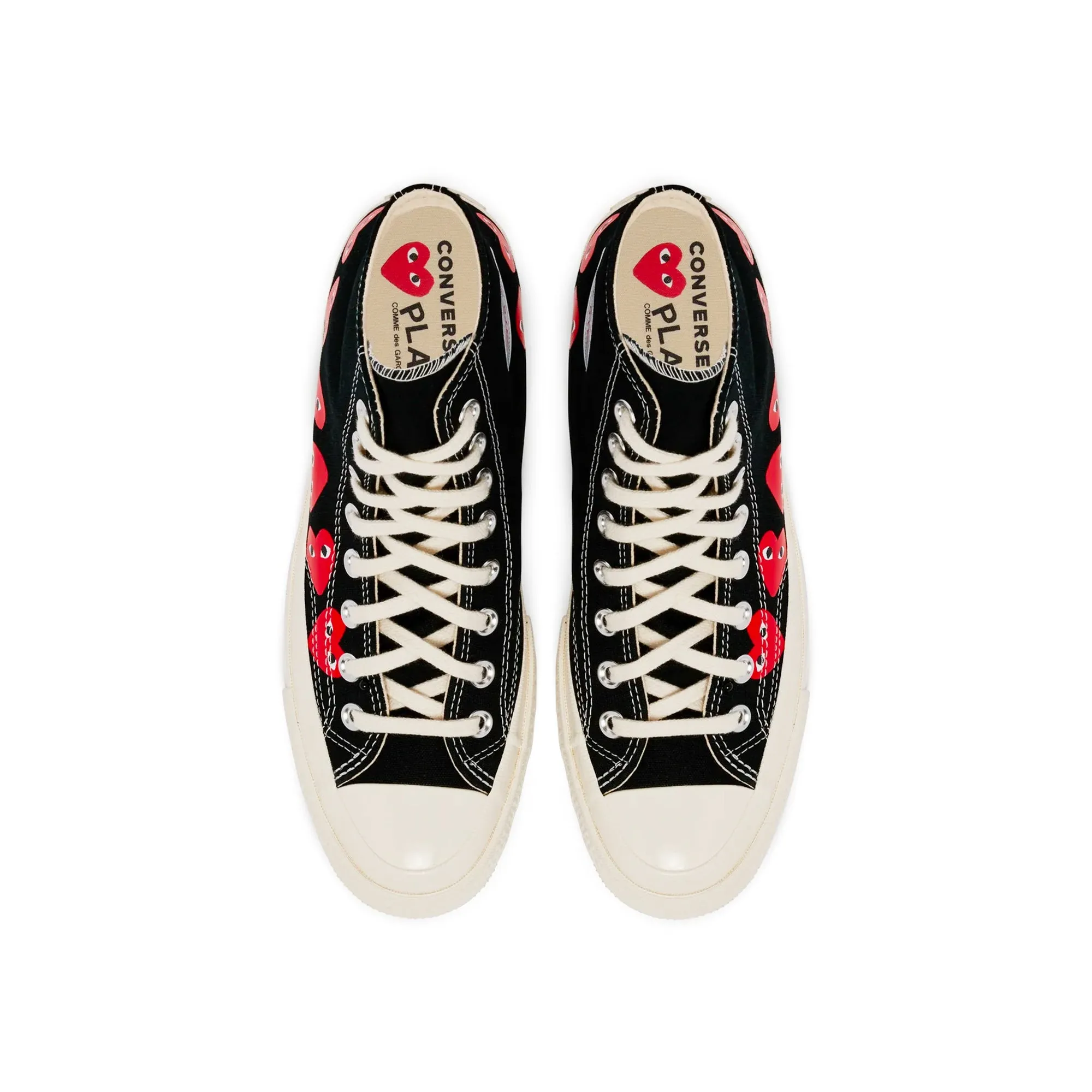 Comme des Garcons PLAY x Converse Chuck 70 Hi Multi Heart Shoes