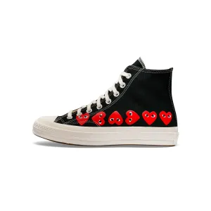 Comme des Garcons PLAY x Converse Chuck 70 Hi Multi Heart Shoes