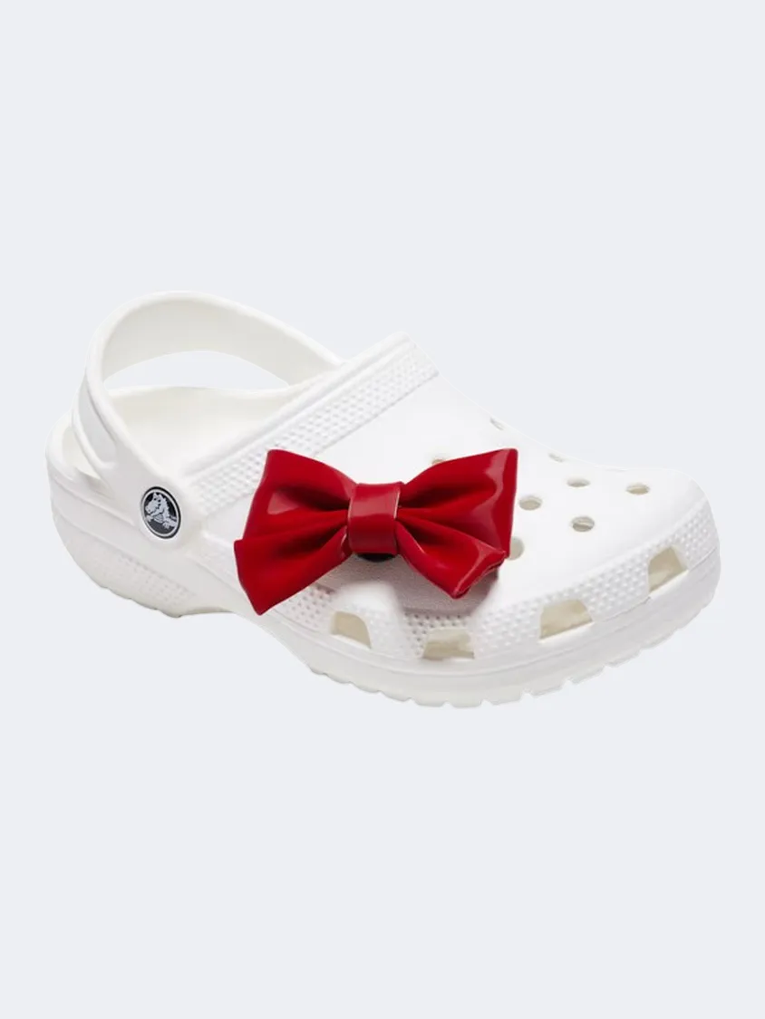 Crocs Maroon Bow Dark Romance Unisex Lifestyle Pins Red