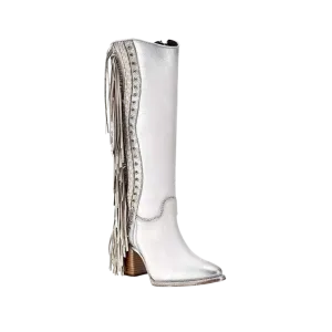 Cuadra Women's Cordova White Zipper Boot