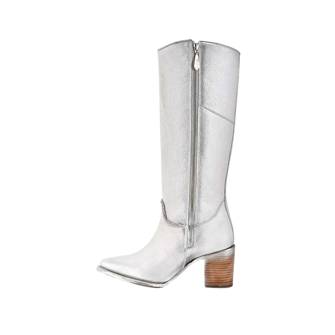 Cuadra Women's Cordova White Zipper Boot