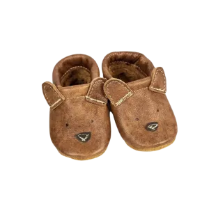 Cute Critters Russet Bear Leather Baby Shoes