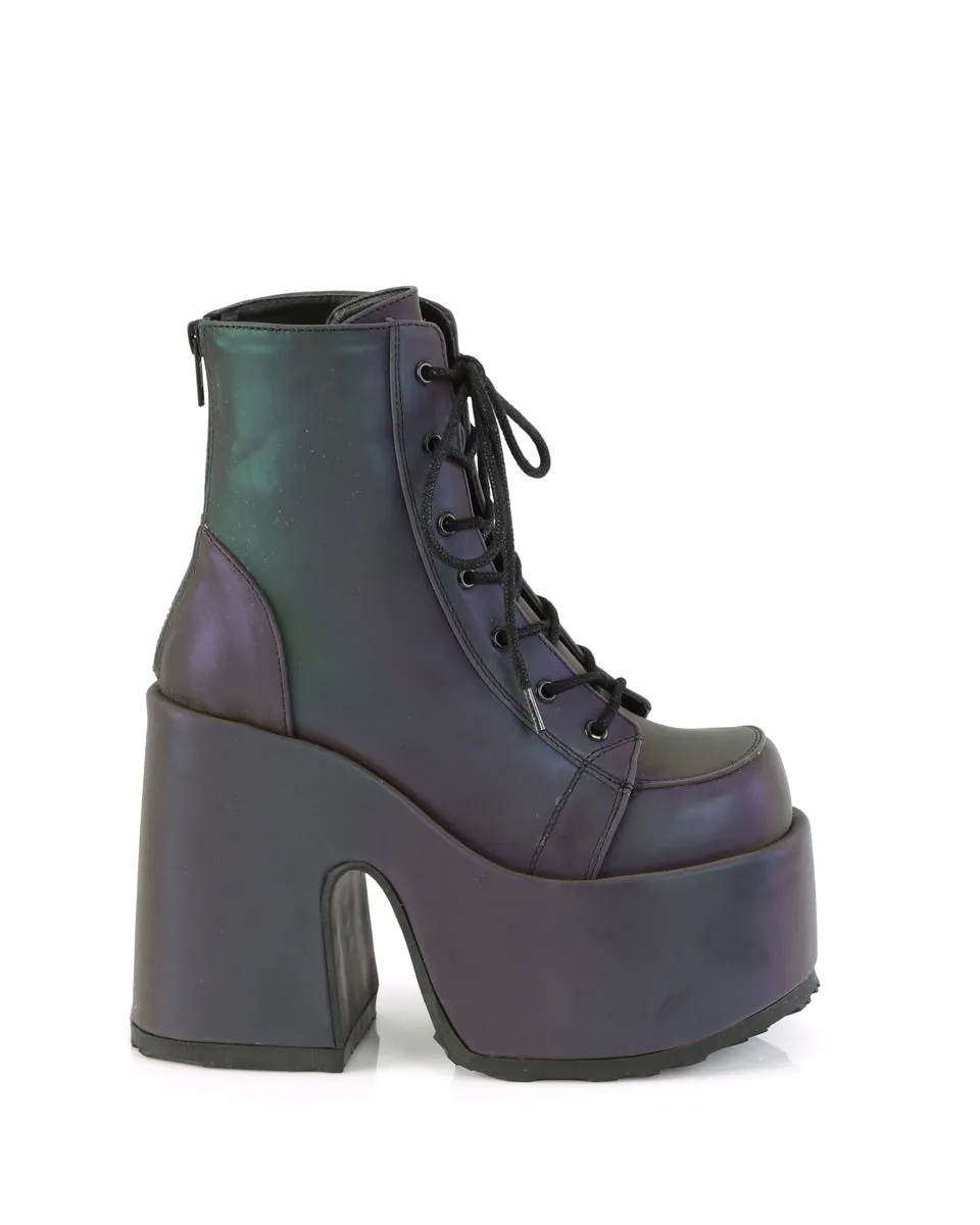 Demonia Rainbow Reflective Platform Bootie