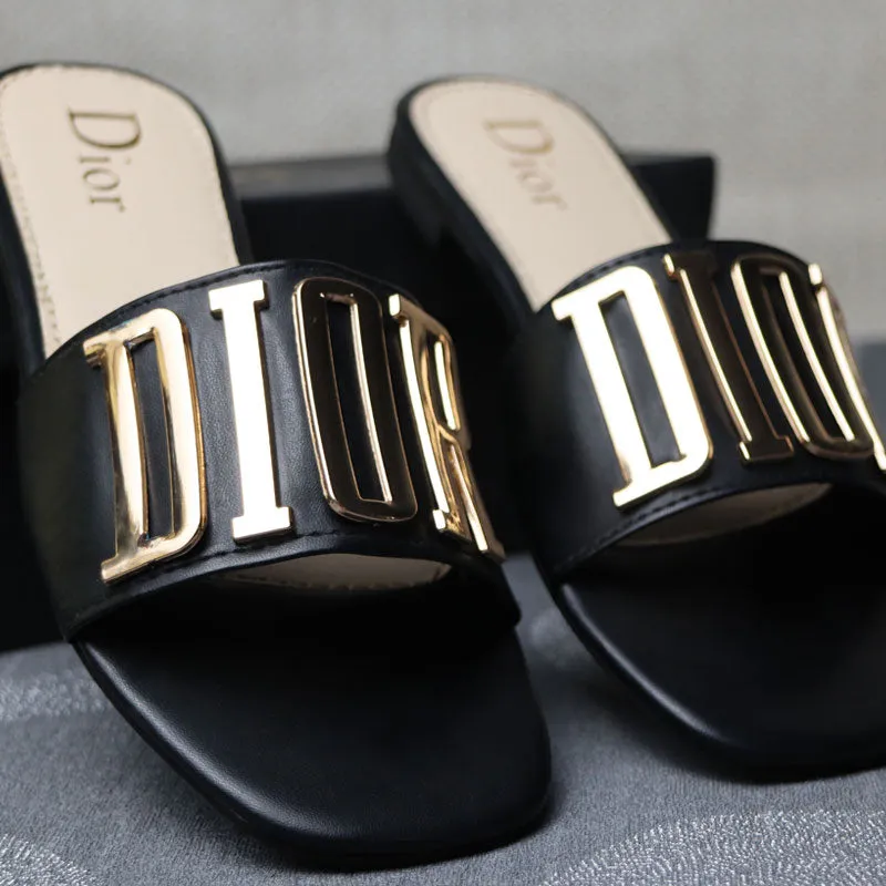 Designer Gold Logo Slides For Women- 1024