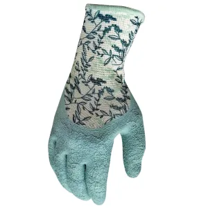 Digz Latex Coated Garden Gloves L Latex Coated Stretch FIt Blue Gardening Gloves