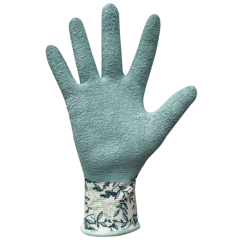 Digz Latex Coated Garden Gloves L Latex Coated Stretch FIt Blue Gardening Gloves