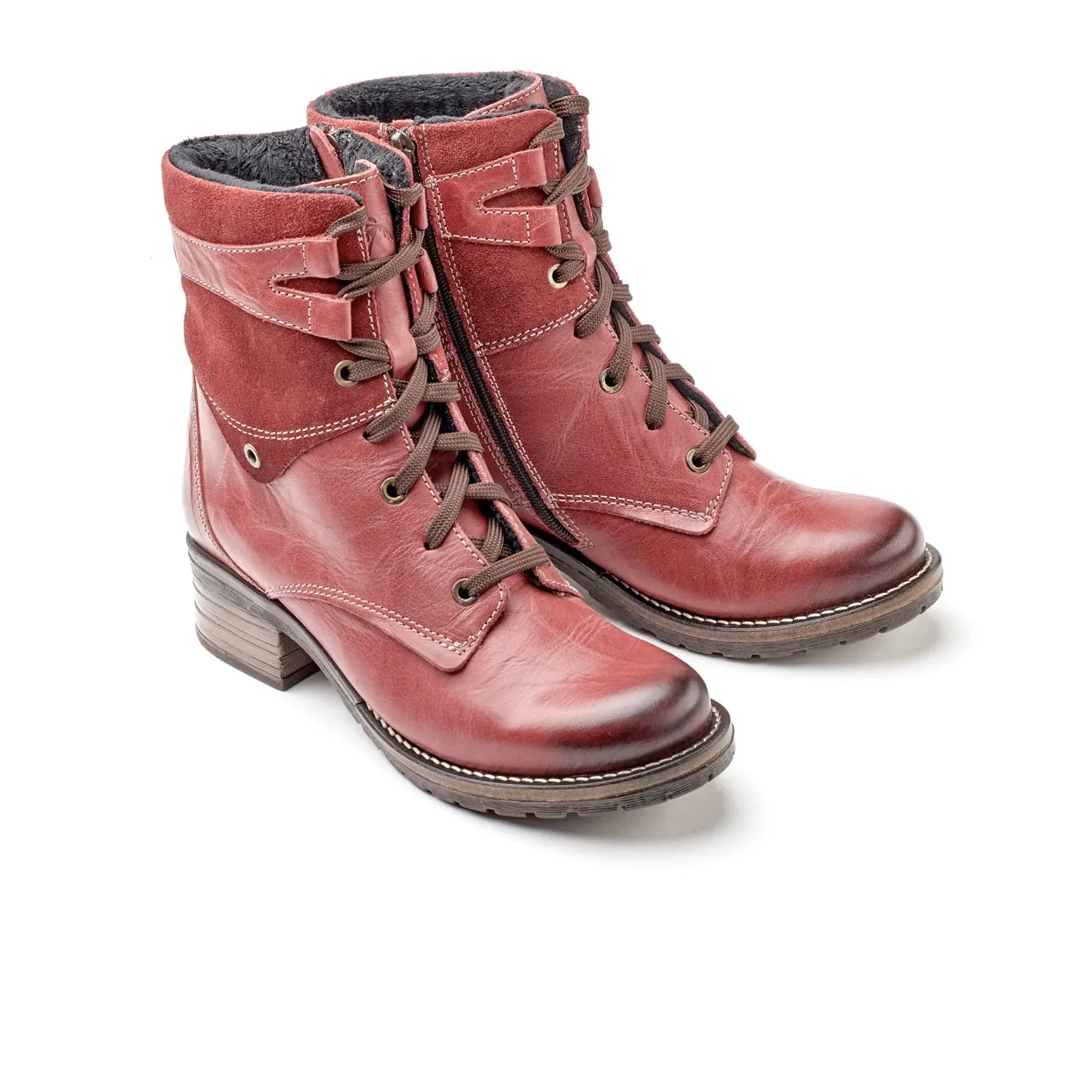 Dromedaris Kara Suede Mid Boot (Women) - Red