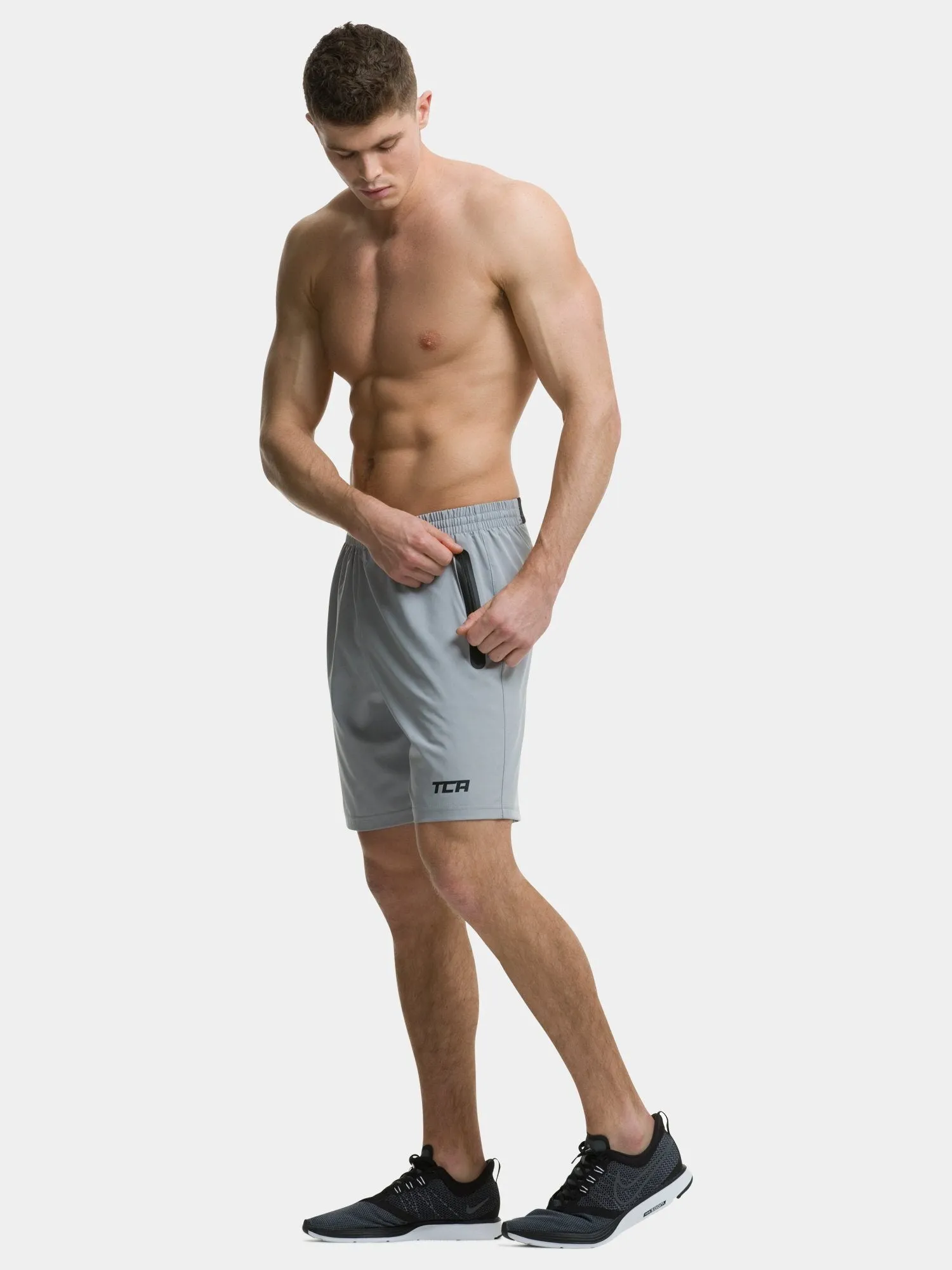 Elite Tech Gym Running Shorts For Men With Zip Pockets