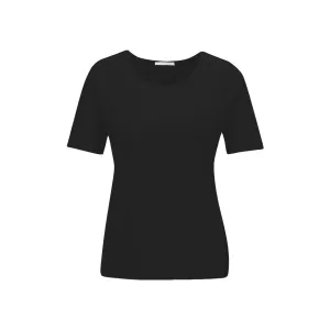 Etimsa Jersey Scoop Neck Black Top