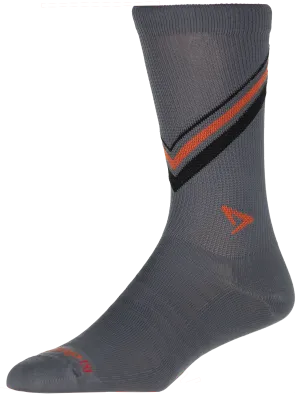 Extra Protection Hyper Thin® Running Crew - Dark Gray w/Black & Orange Stripes