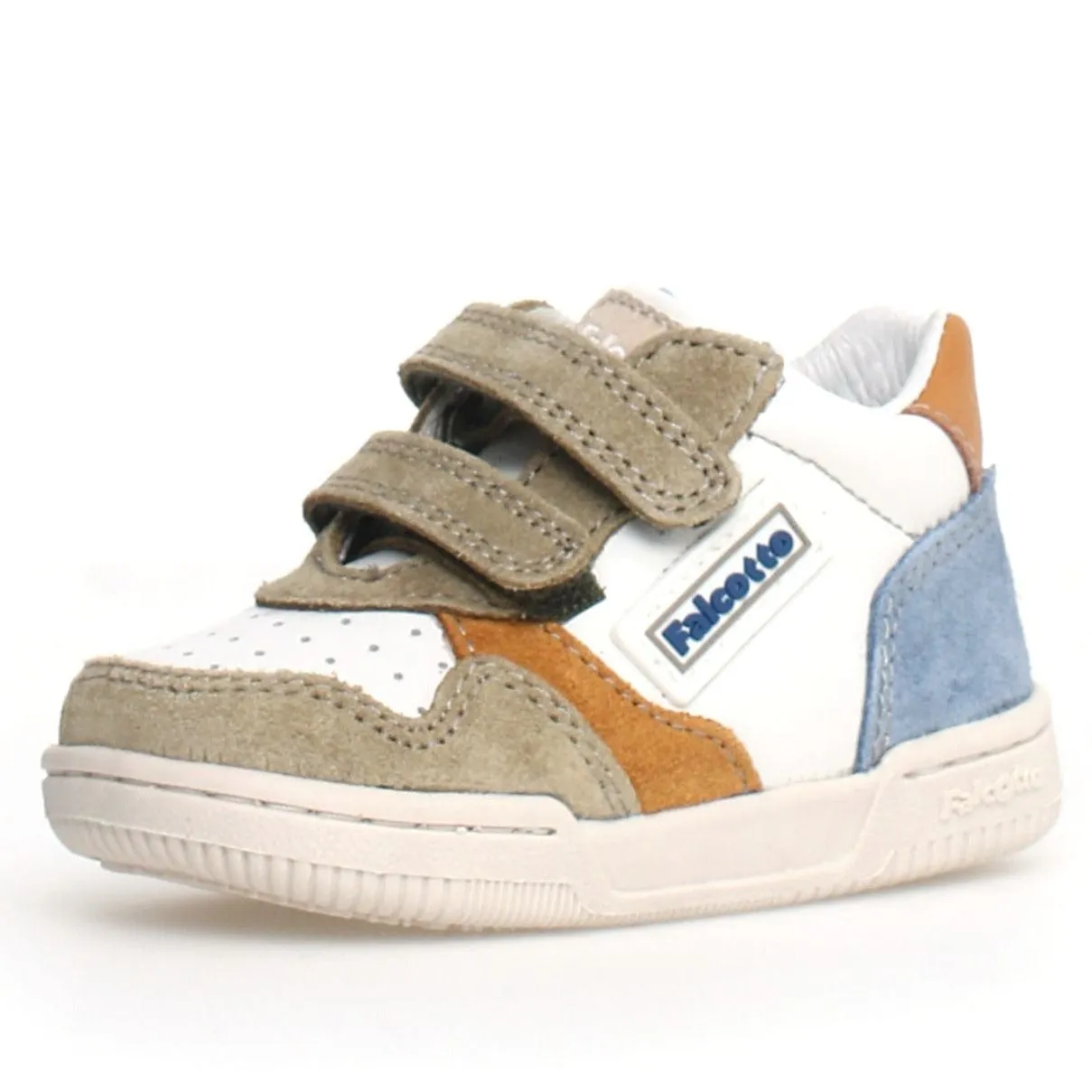 Falcotto Klip 2 VL Boy's Sneakers - Stone/White/Celeste