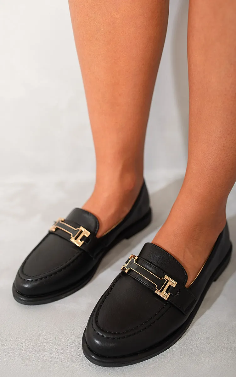 Faux Leather Loafer Flats