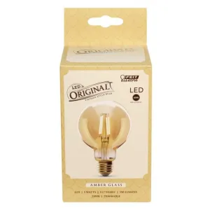 FEIT Electric  G25  E26 (Medium)  LED Bulb  Amber  40 Watt Equivalence