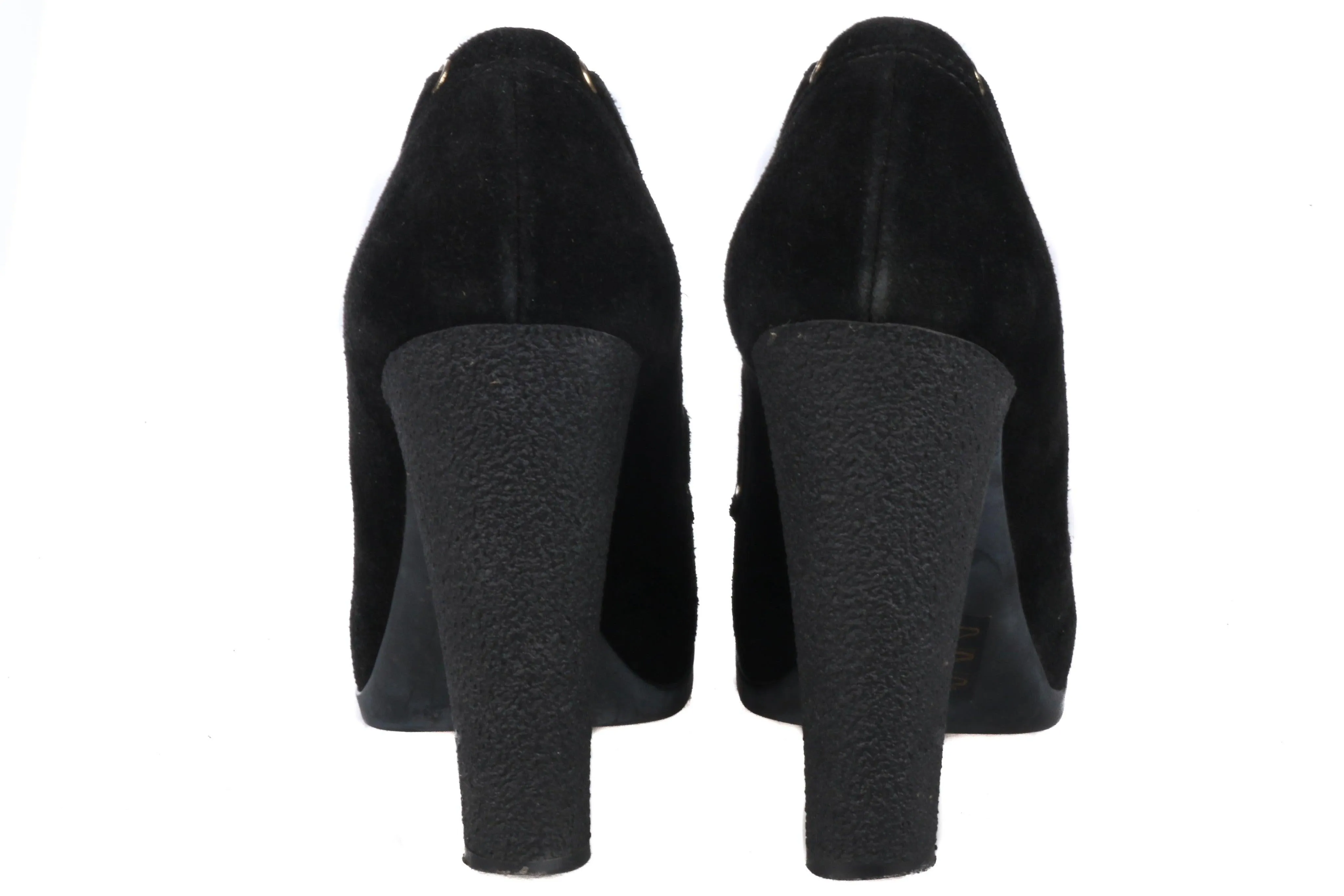 Fendi Black Suede High Heels Size 36