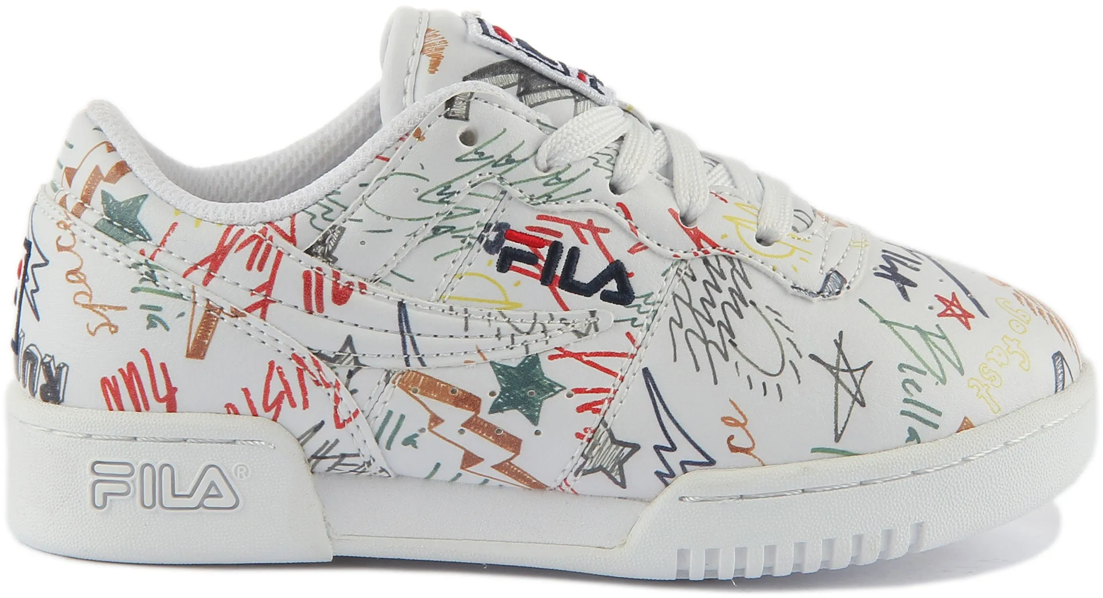 Fila Original Fitnes In White Multi For Kids