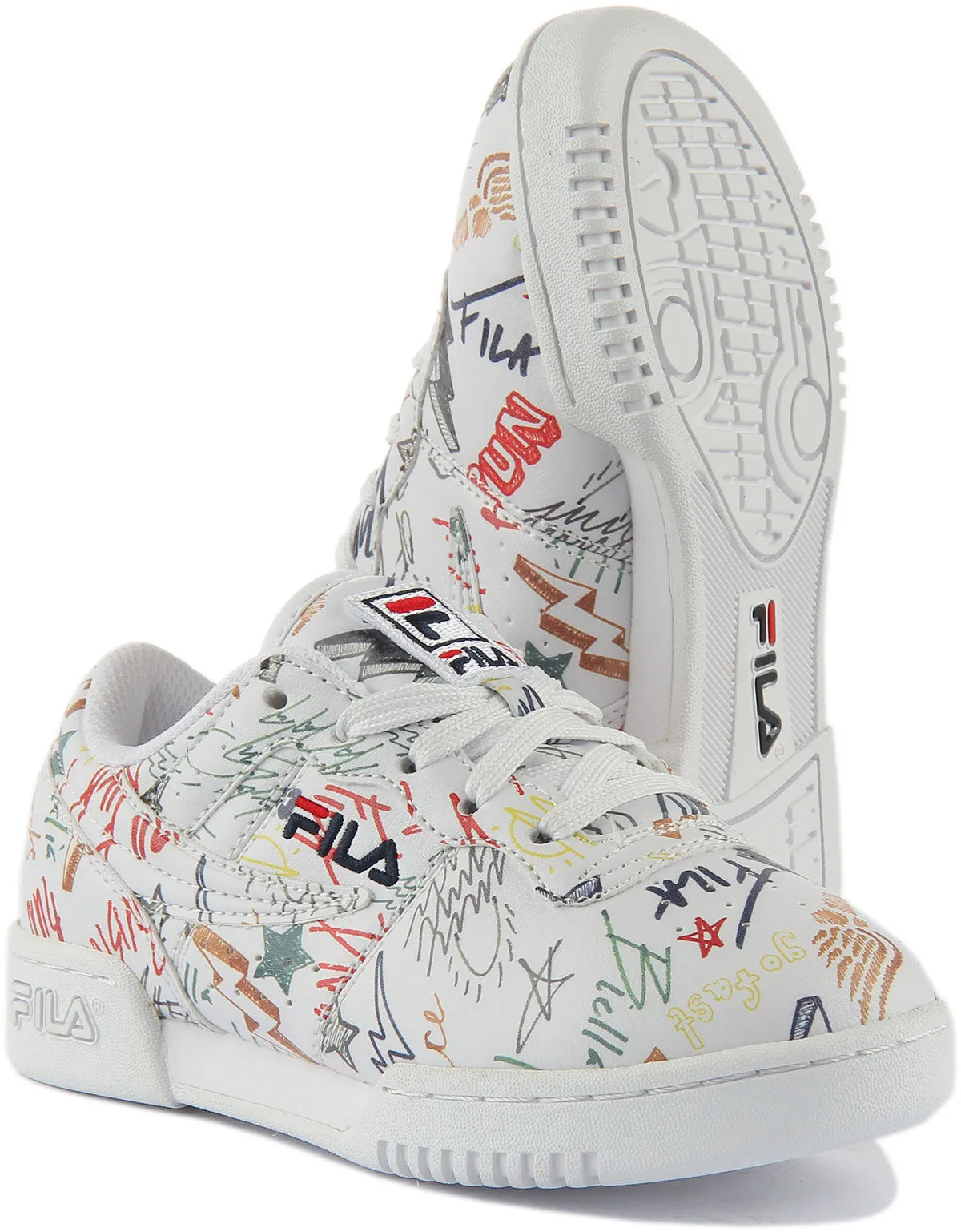 Fila Original Fitnes In White Multi For Kids