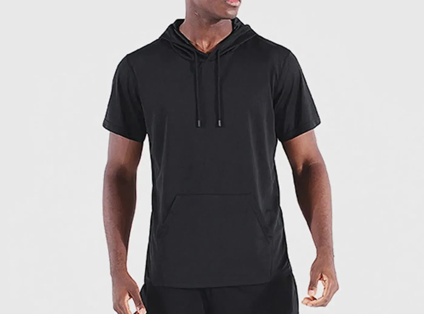 FitVille Men's Short-Sleeve Hoodie