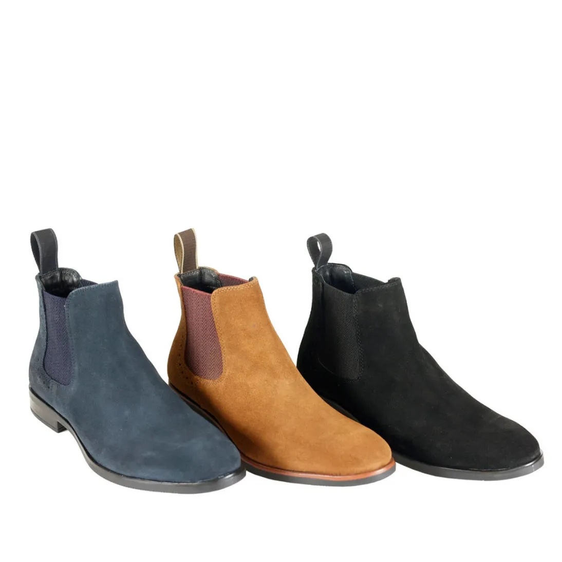 Front Douglas Suede Leather Chelsea Boot 3 Colours