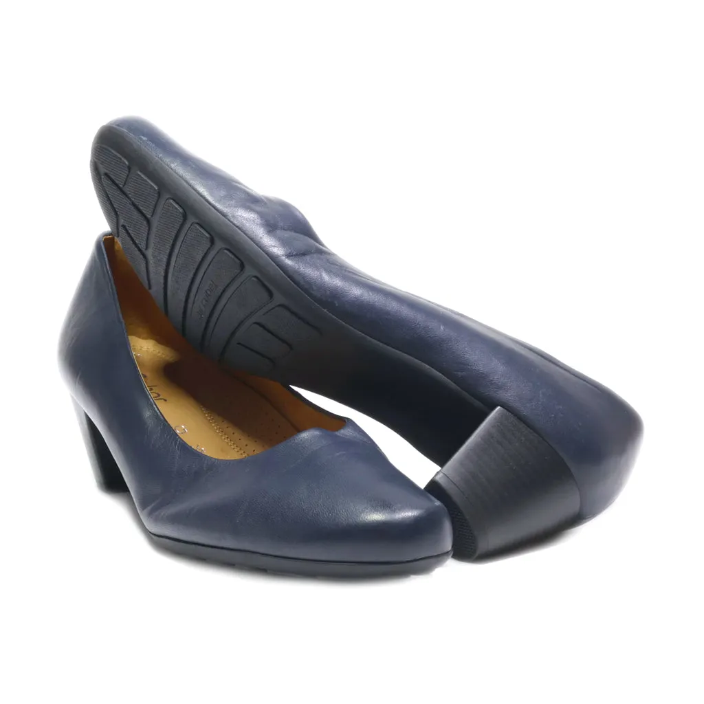 Gabor Mid-Heel Shoes Leather Blue Colour For Women